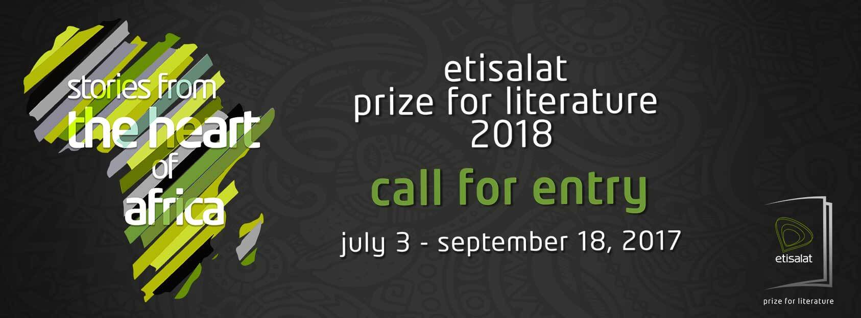 etisalat prize for literature 2018